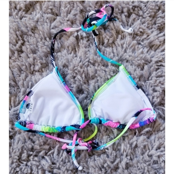 ROXY TRIANGLE HALTER TIE BIKINI TOP SIZE S - Picture 4 of 5